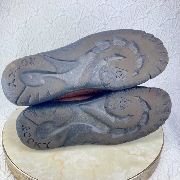 Vintage Rocky Shoes Mens Size 11 Brown Pebble Grain Leather Monk Strap Split Toe - Picture 10 of 11